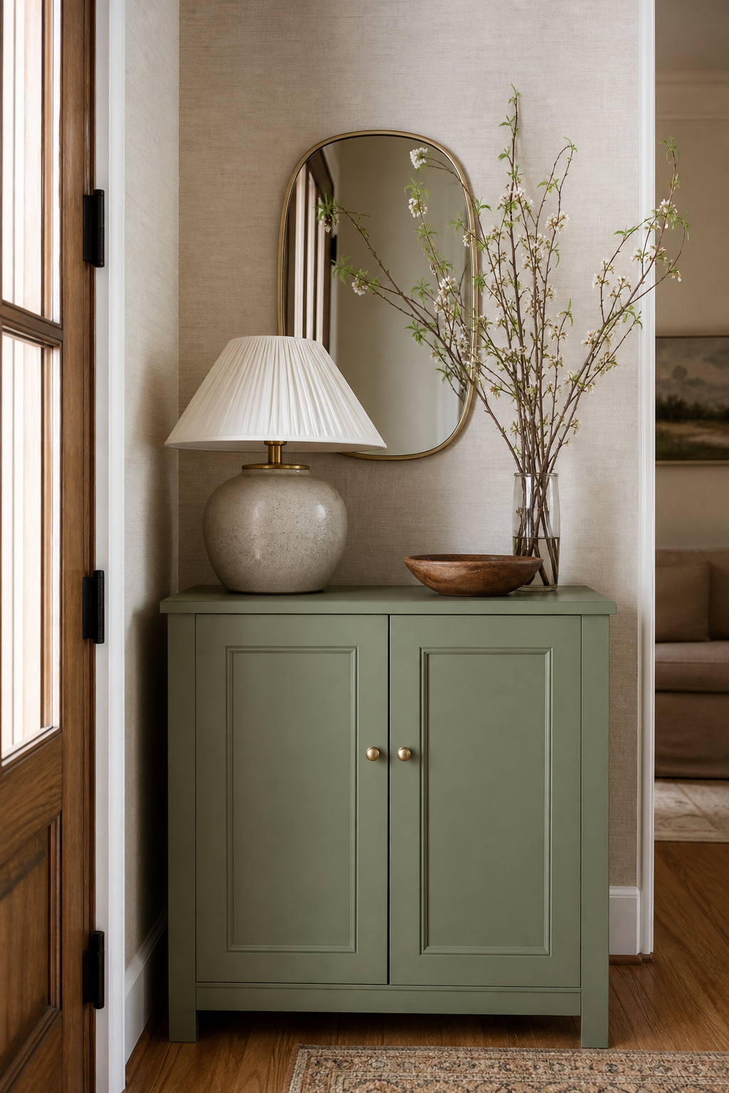 paint a small accent cabinet for DIY home decor