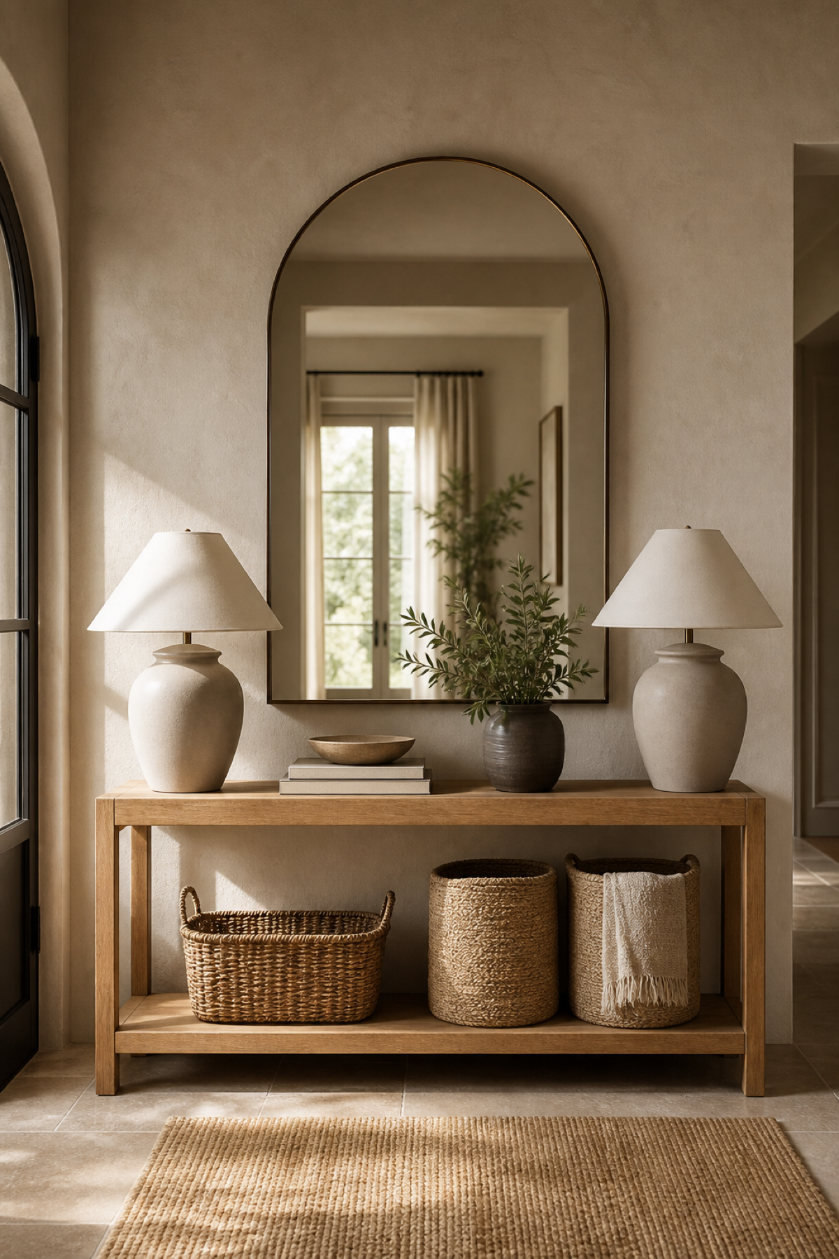 Center An Arched Mirror Over A Console for Mirror Design Wall Ideas That Brighten And Elevate Any Room