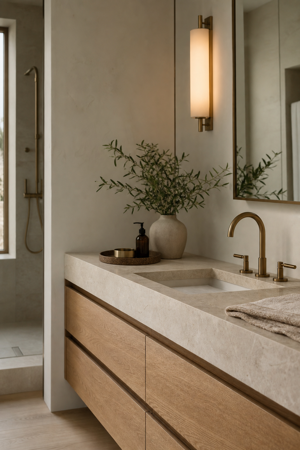 Choose A Warm Stone Vanity