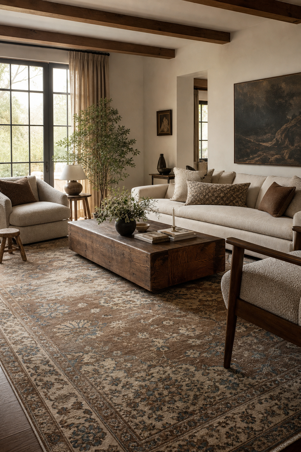 Anchor The Seating With A Large Rug