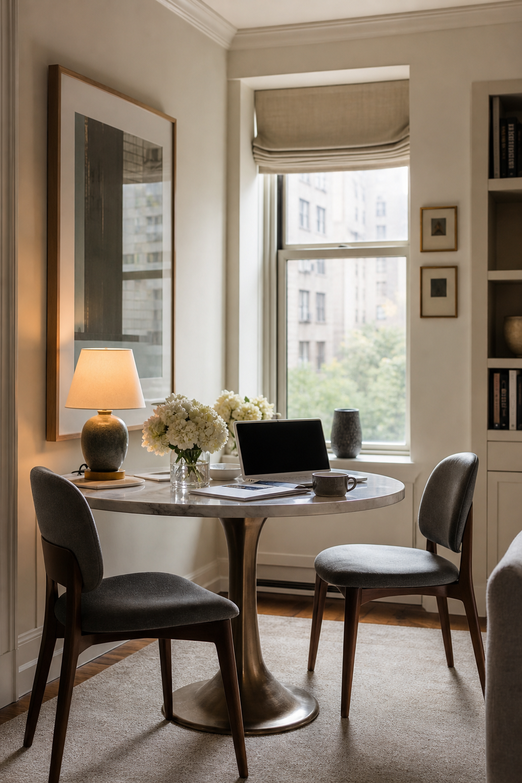 Use A Round Table For Dining And Work