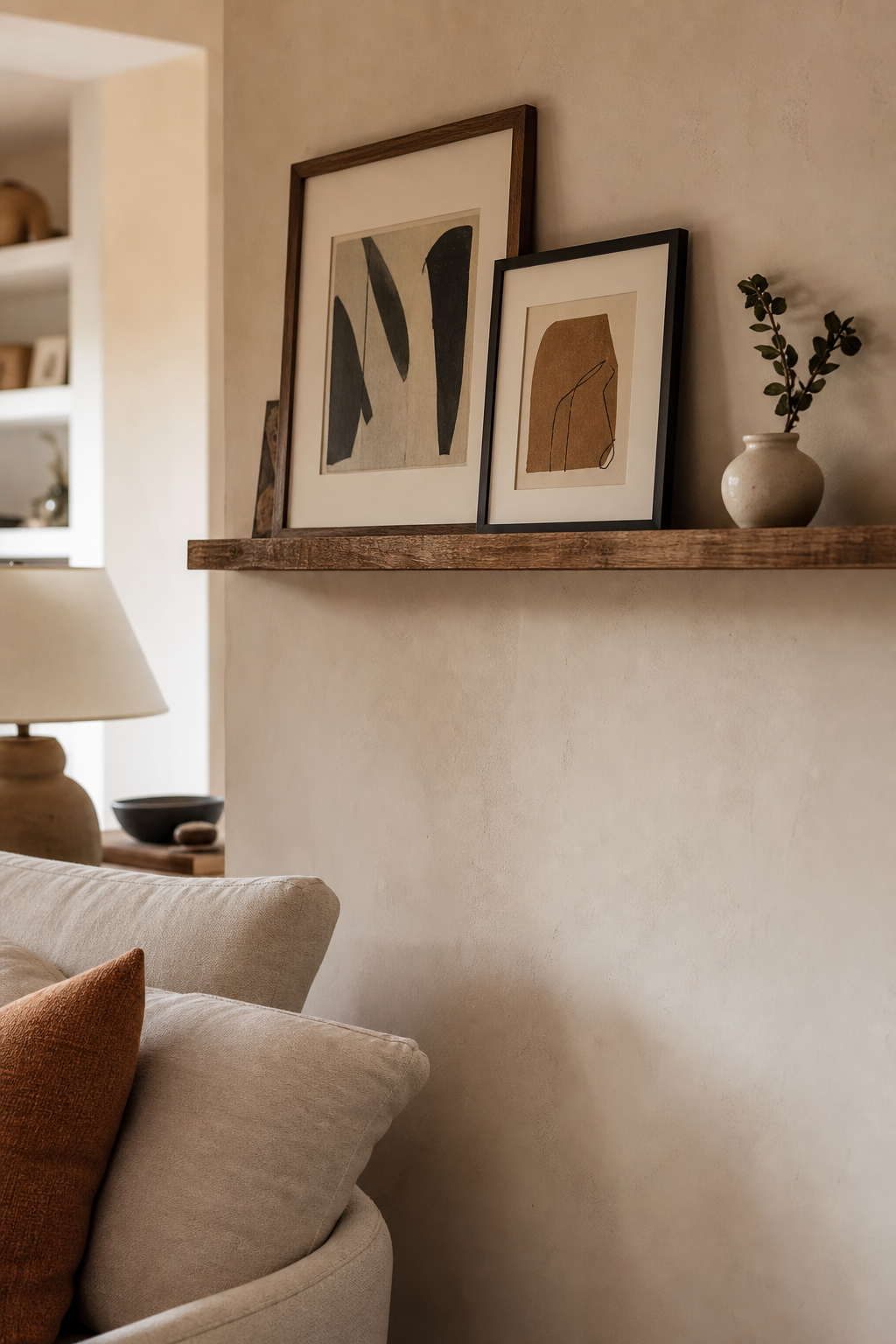make a simple wood picture ledge for DIY home decor
