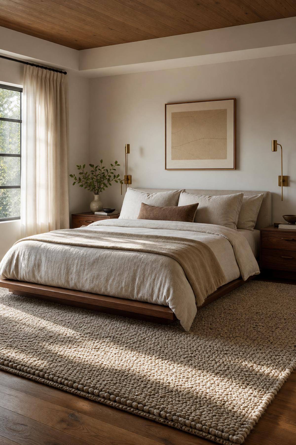 Anchor The Room With A Textured Rug for Bedroom Inspirations For A Cozy Stylish Retreat
