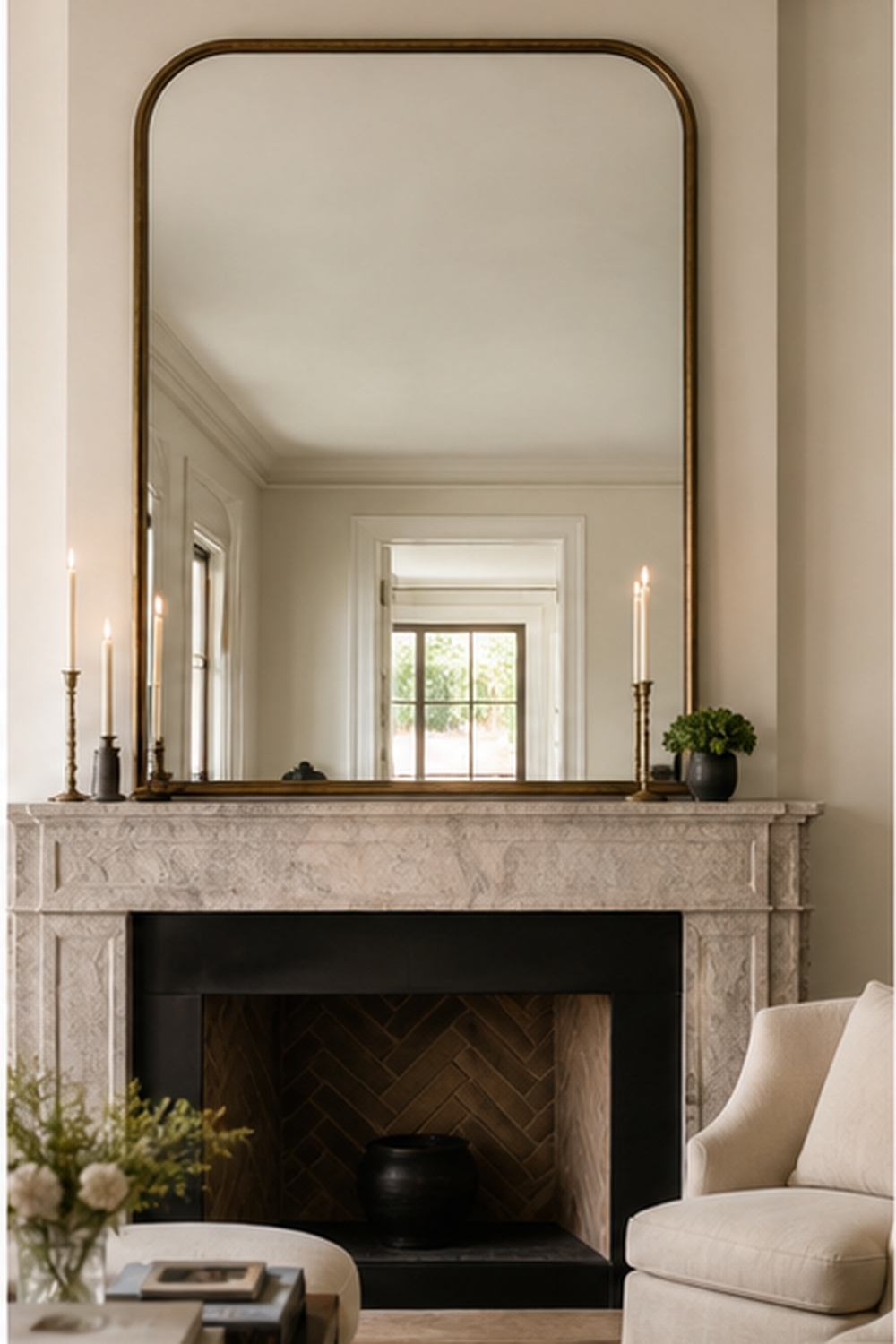 Large Mantel Mirror for big mirror ideas