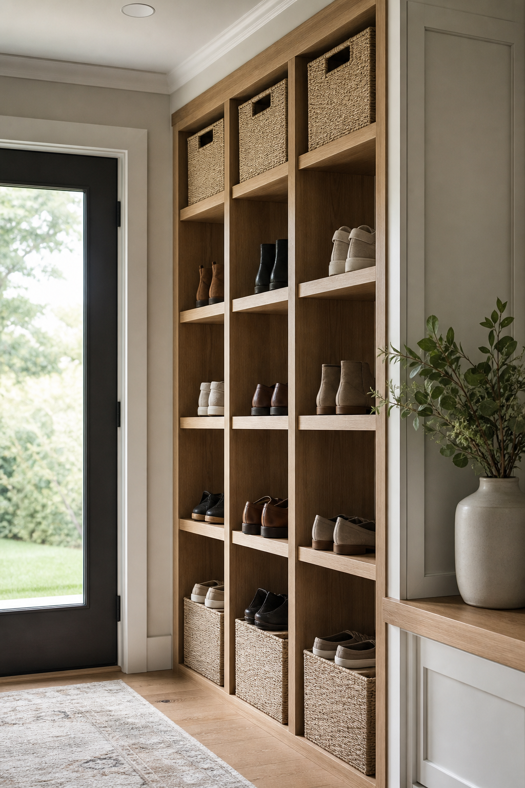 Add Vertical Cubbies For Everyday Shoes