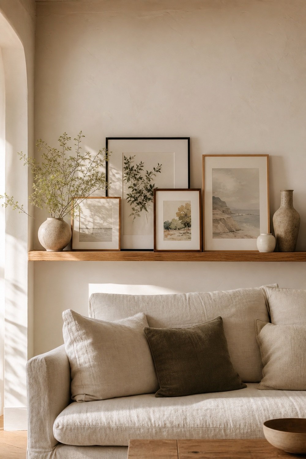 Picture Ledge Display for home wall decor ideas