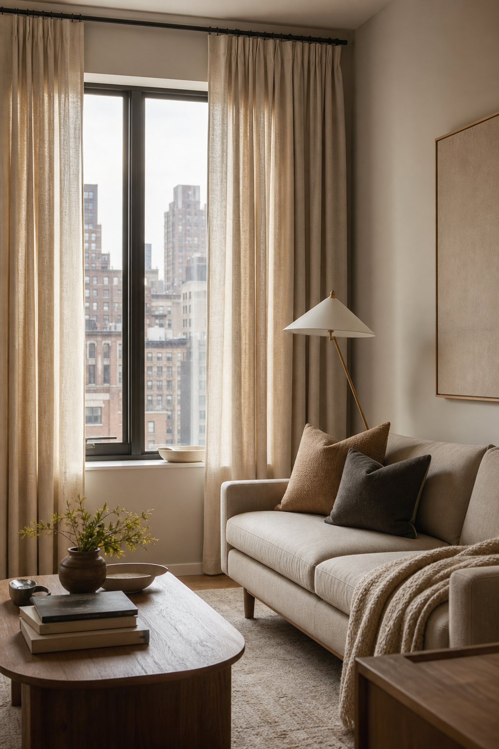 Hang Curtains High To Stretch The Room