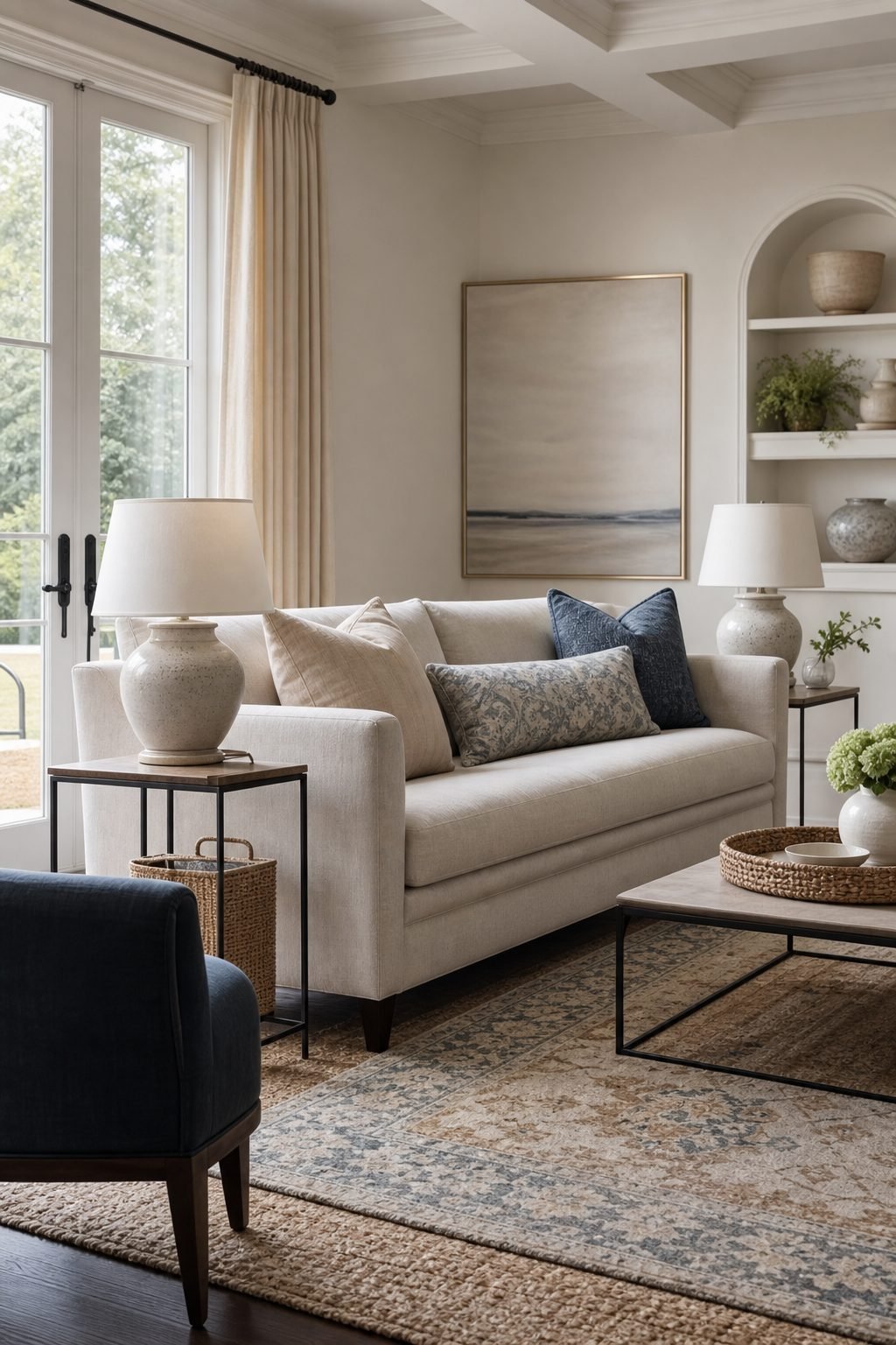 Use Side Tables Instead Of Clutter for Sofa Aesthetic To Anchor A Stylish Living Room