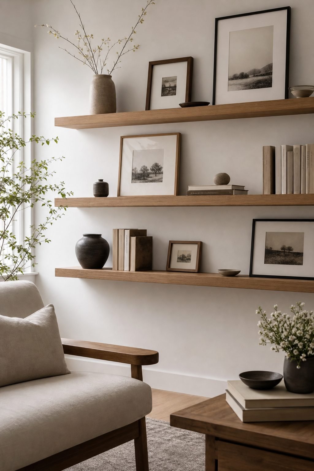 Use Picture Ledges For Flexible Styling for Wall Decor To Give Blank Walls More Personality