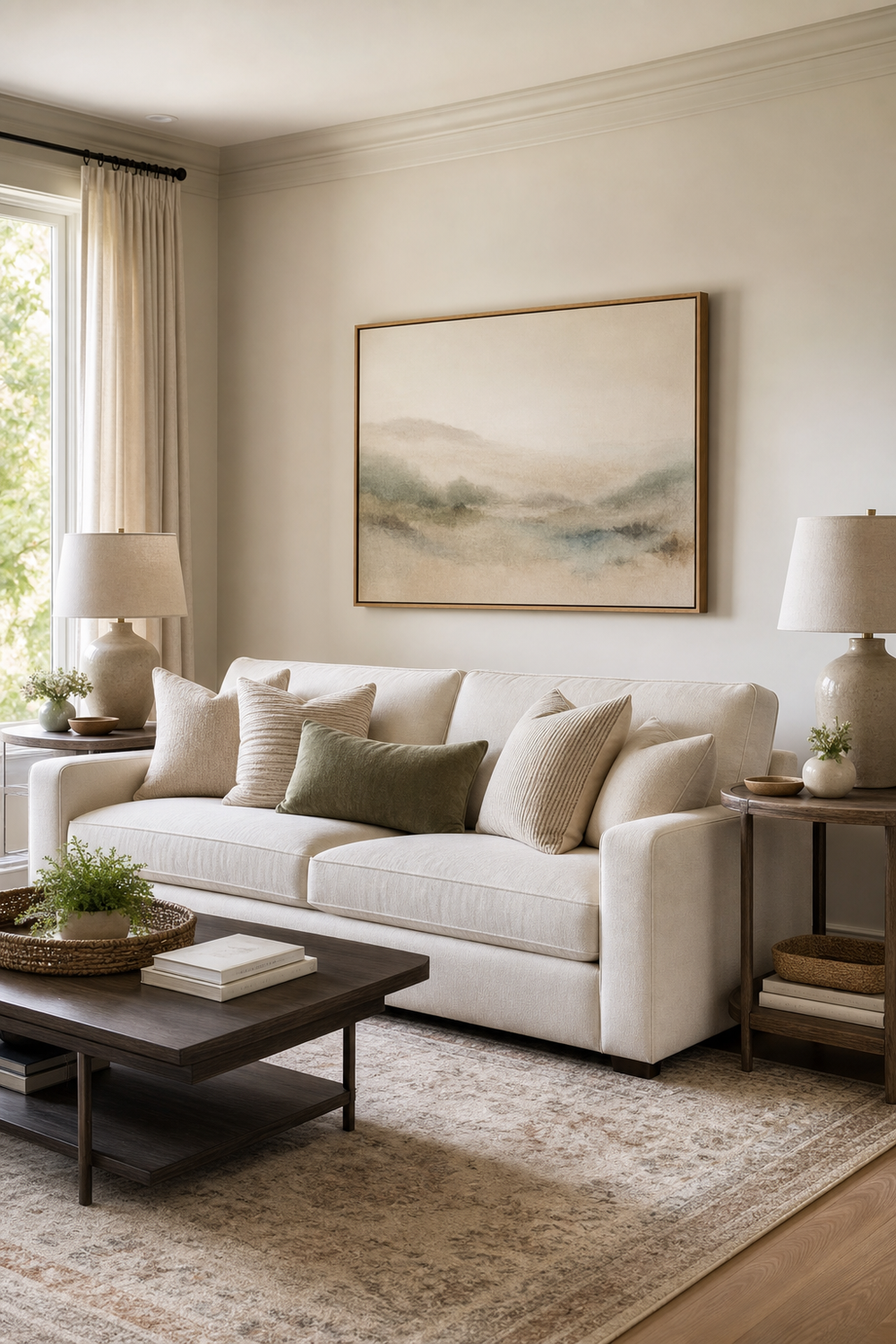 Use Side Tables Instead Of Clutter for Single Sofa Ideas To Anchor A Stylish Living Room