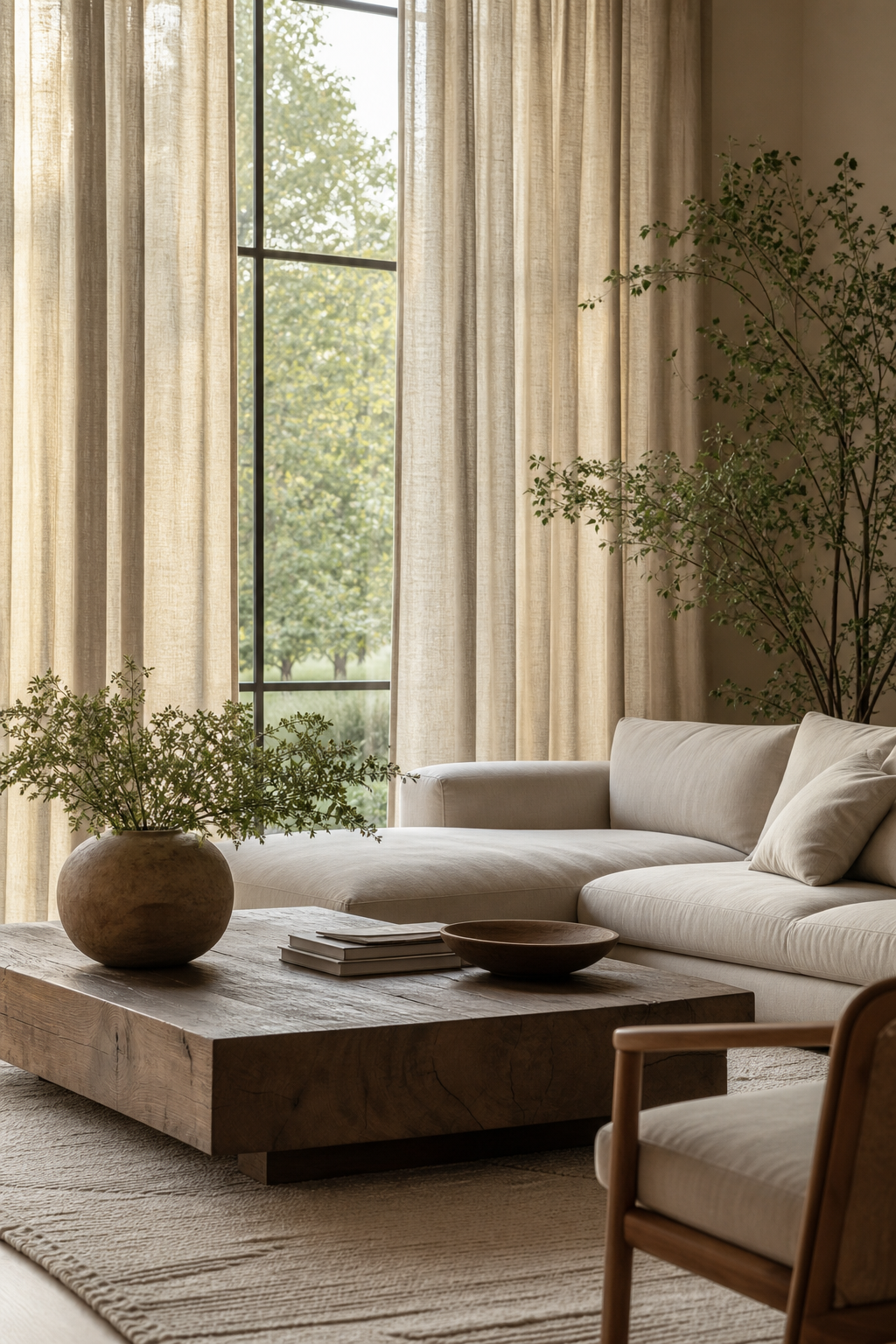 Use Curtains To Soften The Architecture