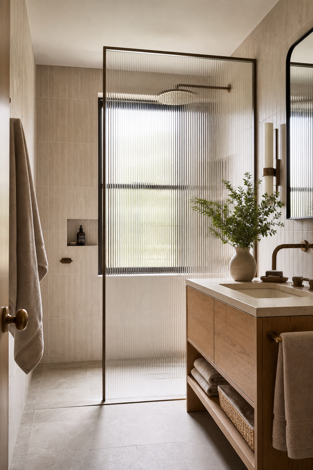 Use Ribbed Glass For Soft Privacy