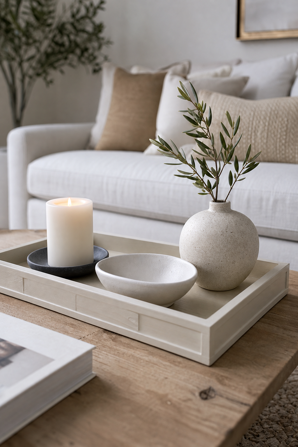 style a painted tray for DIY home decor
