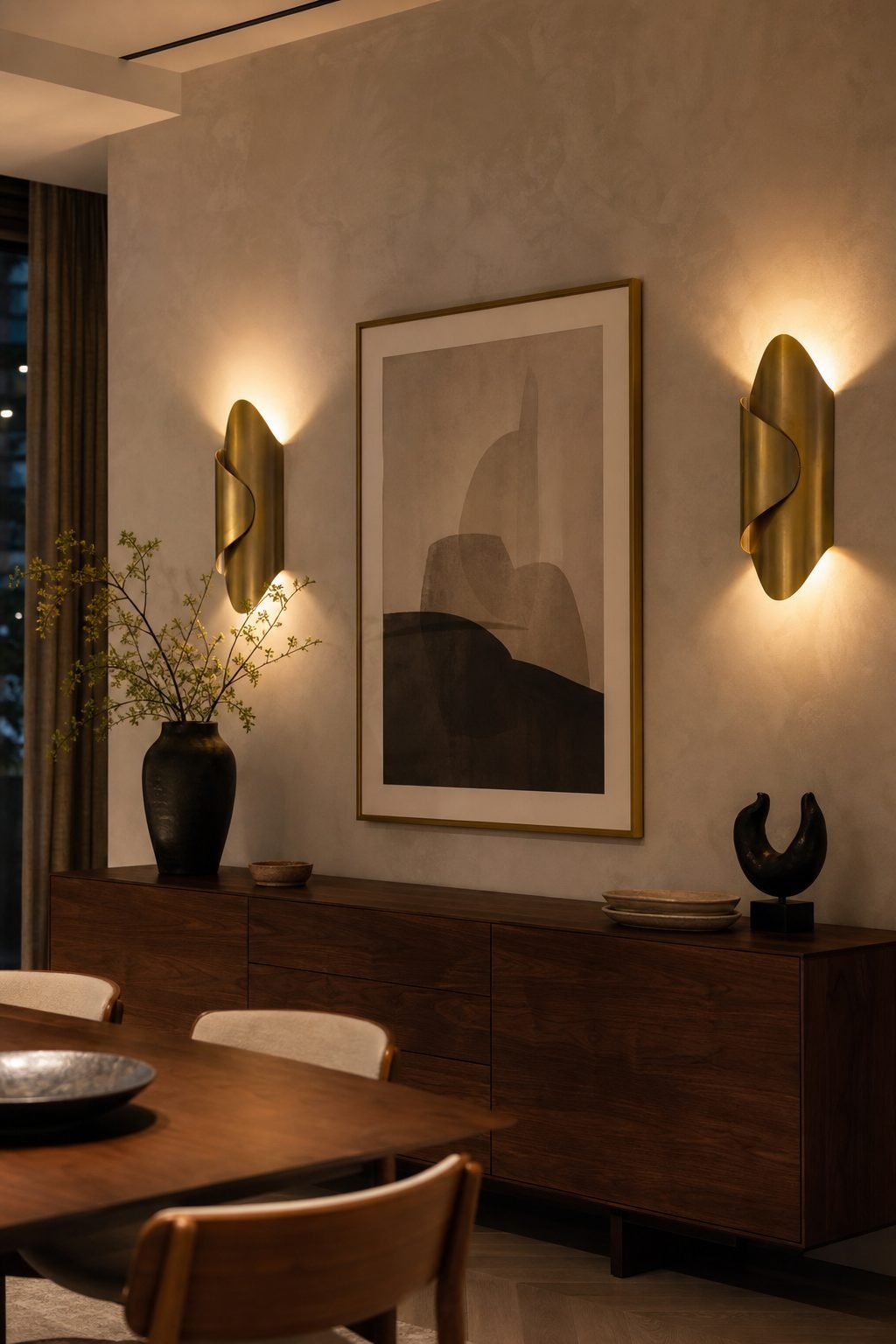 Try A Sculptural Wall Sconce Pair for Wall Decor To Give Blank Walls More Personality