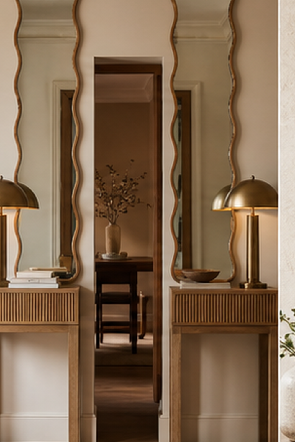 Try A Natural Wood Wavy Frame for wavy mirror ideas
