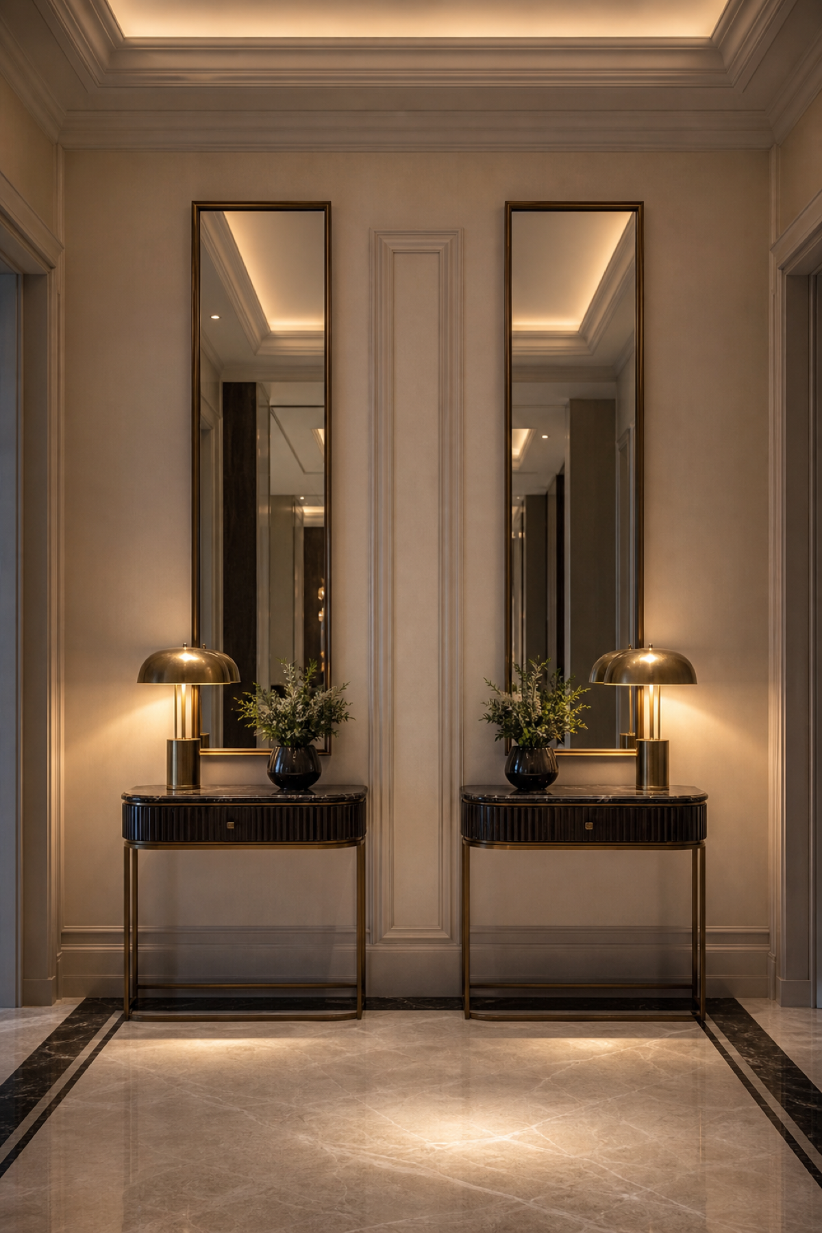 Repeat Slim Mirrors In A Pair for Mirror Design Wall Ideas That Brighten And Elevate Any Room