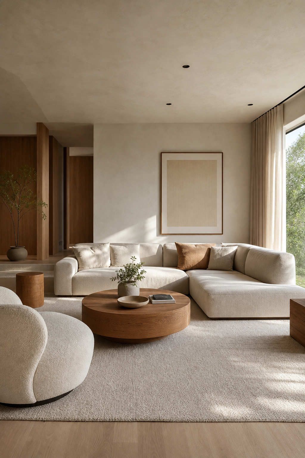 Balance A Sectional With Round Shapes for Minimalist Sofa Ideas To Anchor A Stylish Living Room