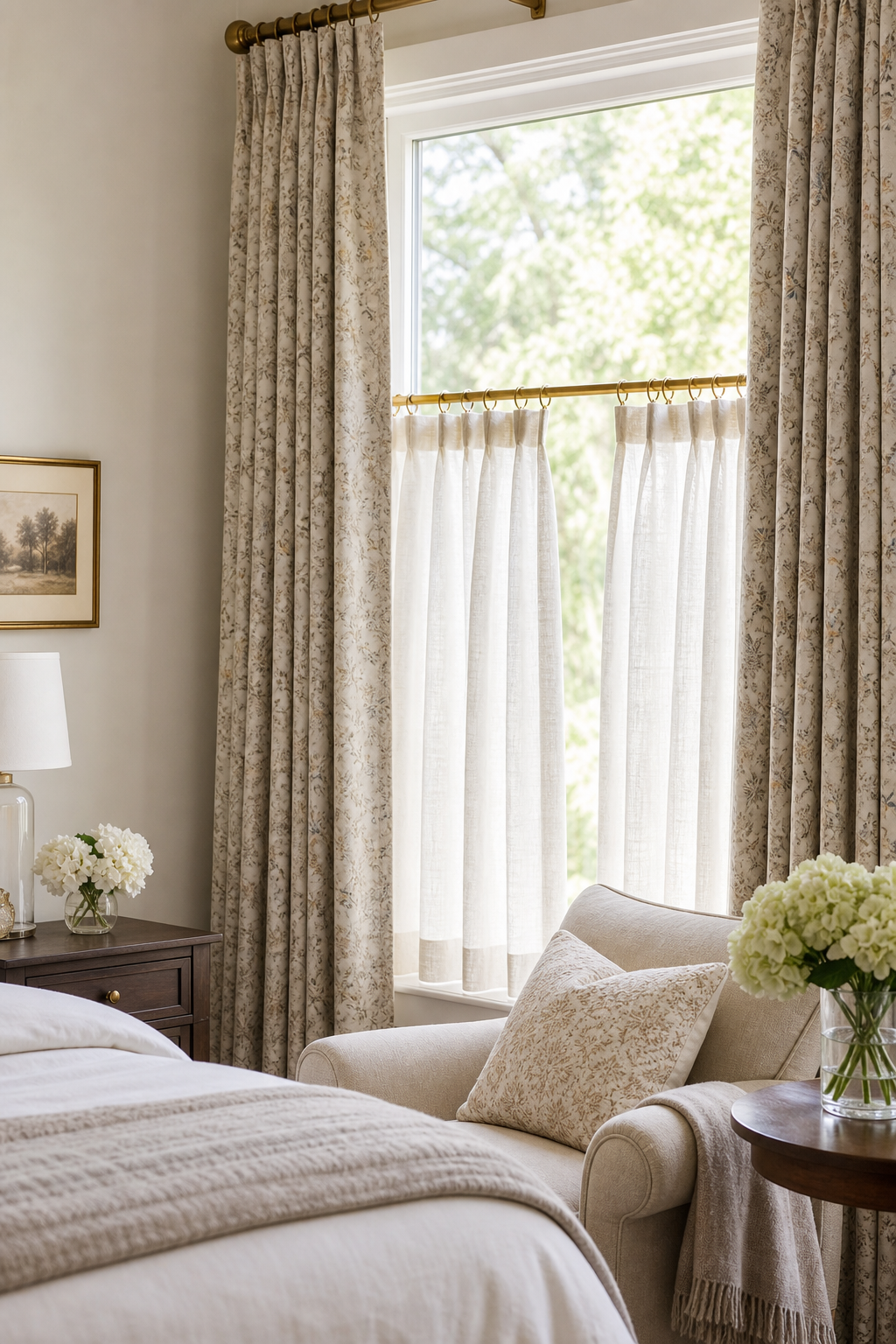 Cafe curtains for soft privacy