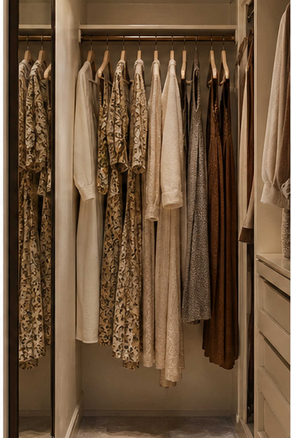 Long Garment Bay for small walk-in closet ideas