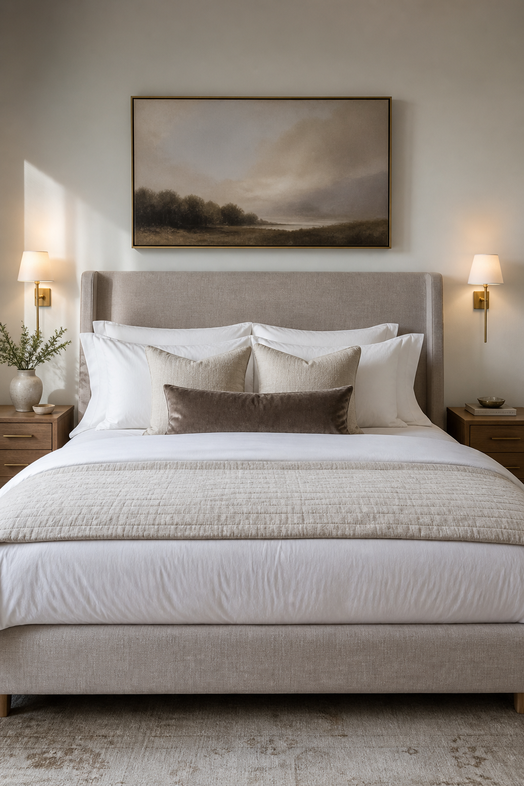 Room inspo aesthetic idea with make the bed feel hotel-finished