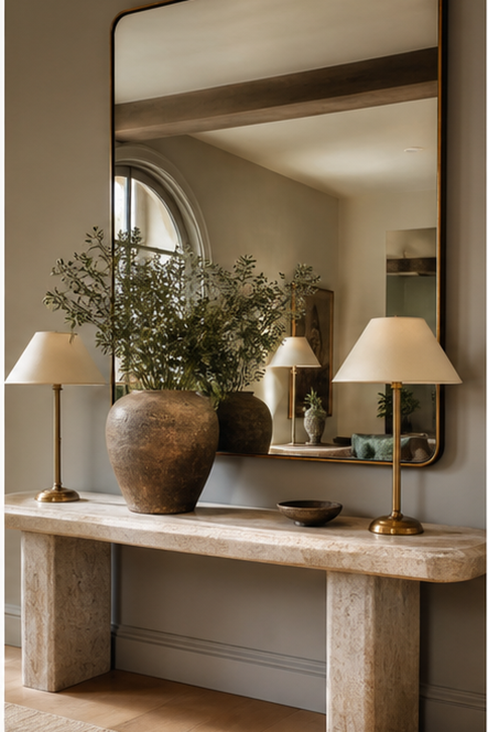 Big Mirror Over Console for big mirror ideas
