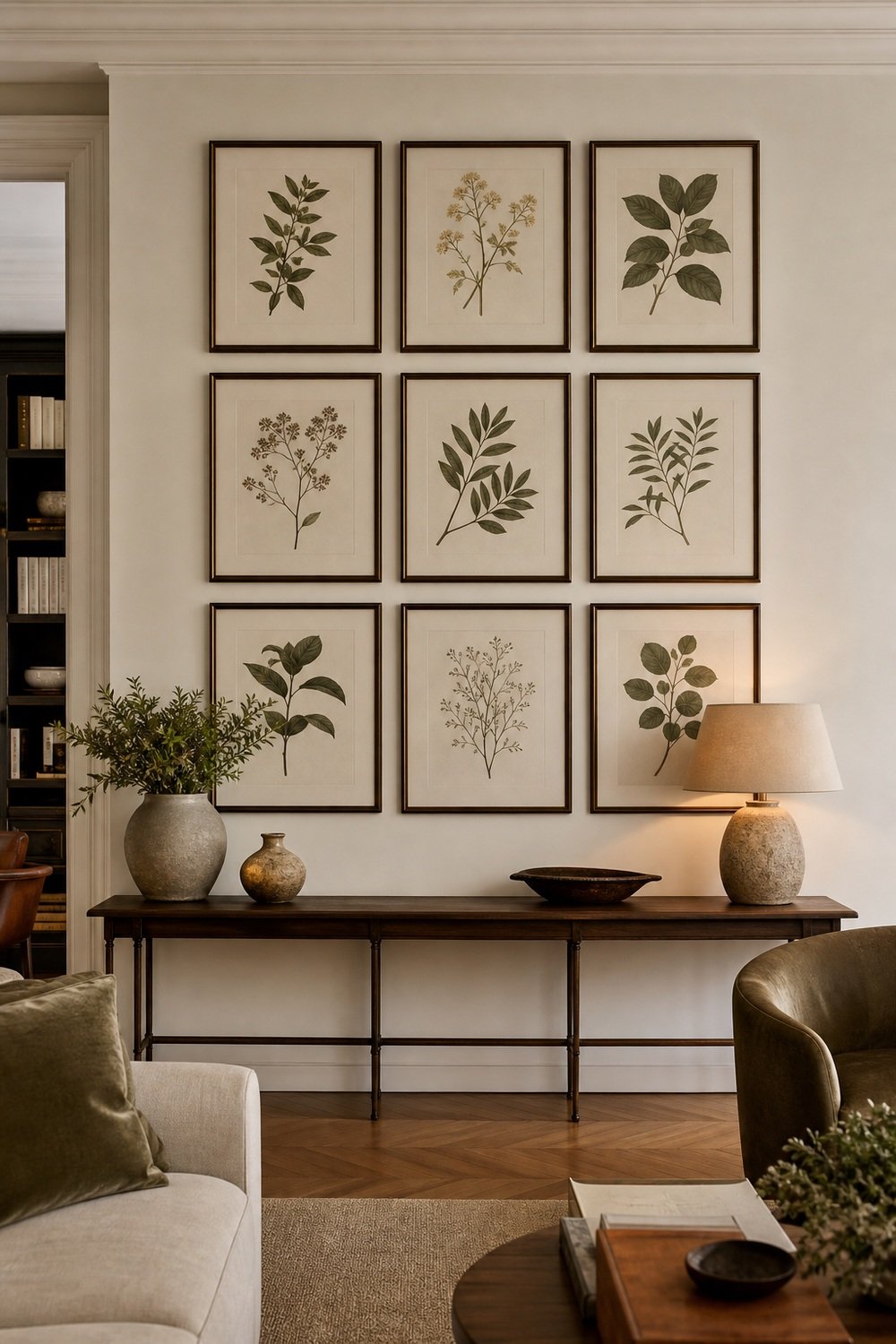 Grid Of Small Prints for home wall decor ideas