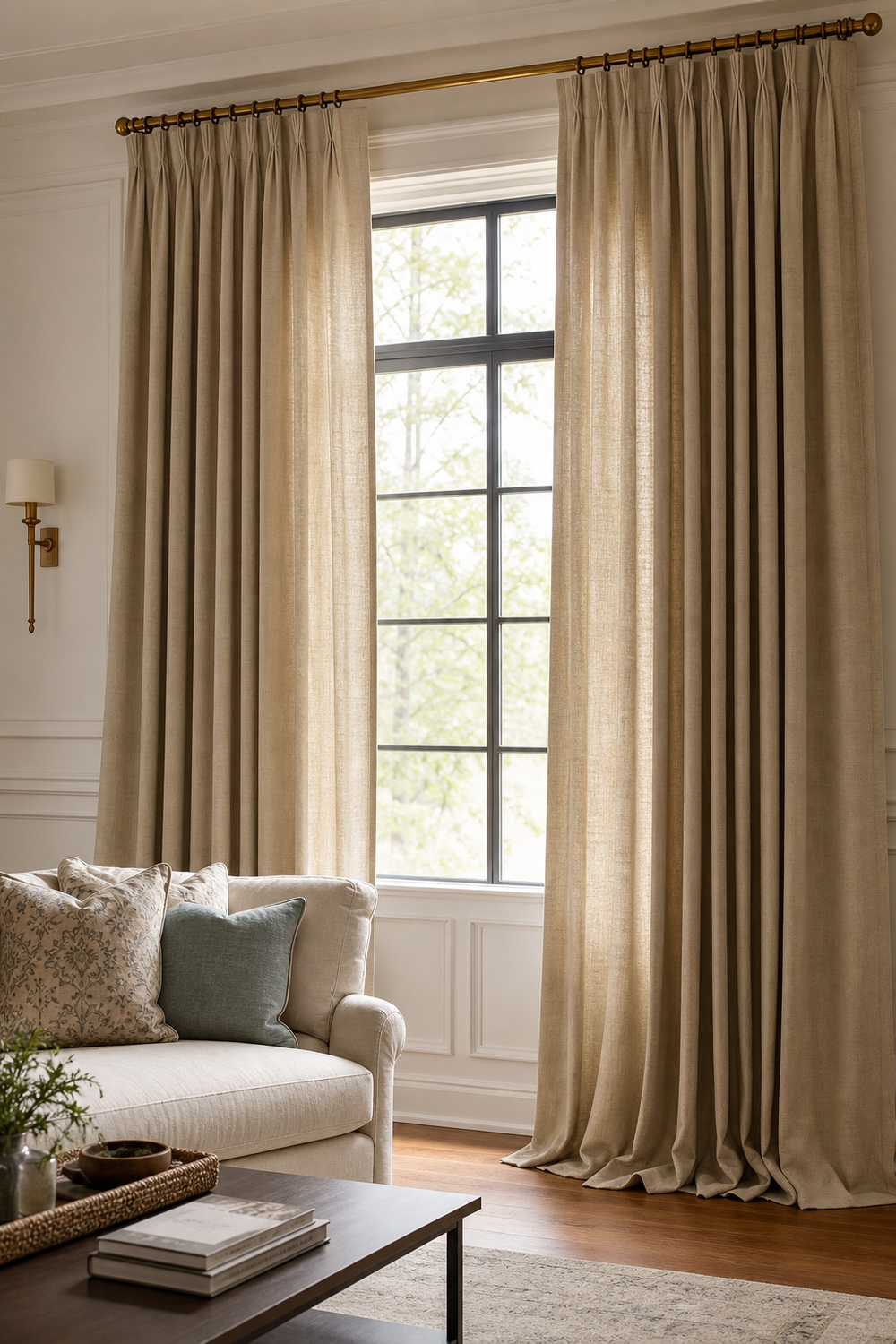 Mix Walnut With Pale Linen for Room Inspo To Inspire Your Next Home Refresh