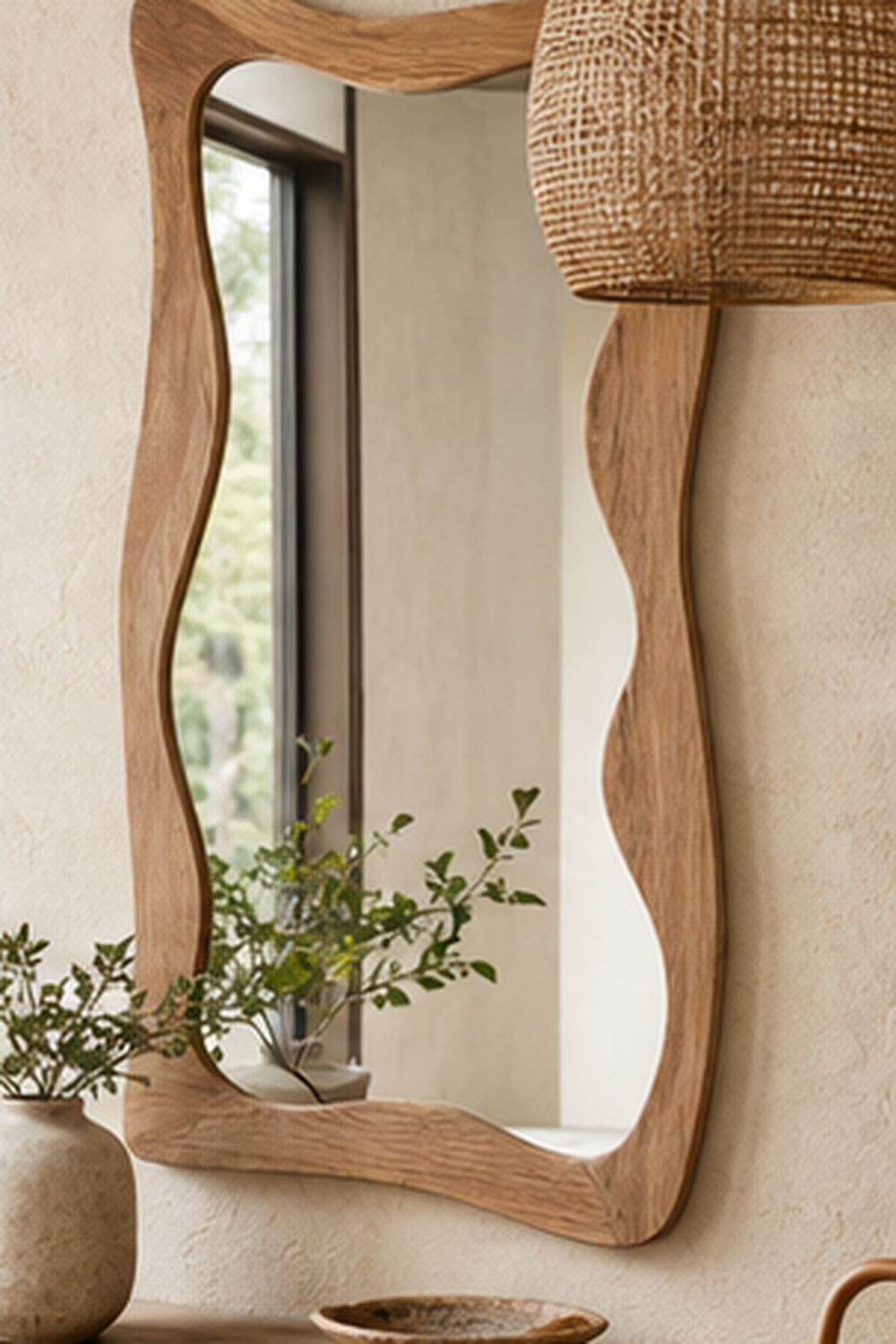 Go Thin And Metal For A Refined Look for wavy mirror ideas