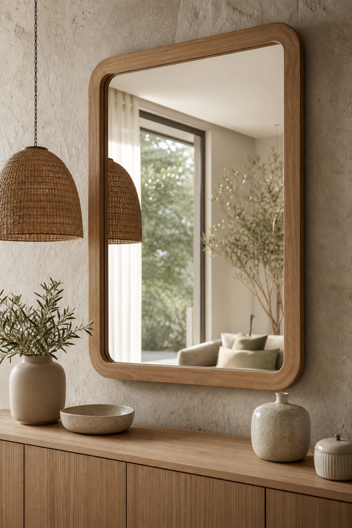 Frame A Mirror In Natural Wood for Mirror Design Wall Ideas That Brighten And Elevate Any Room