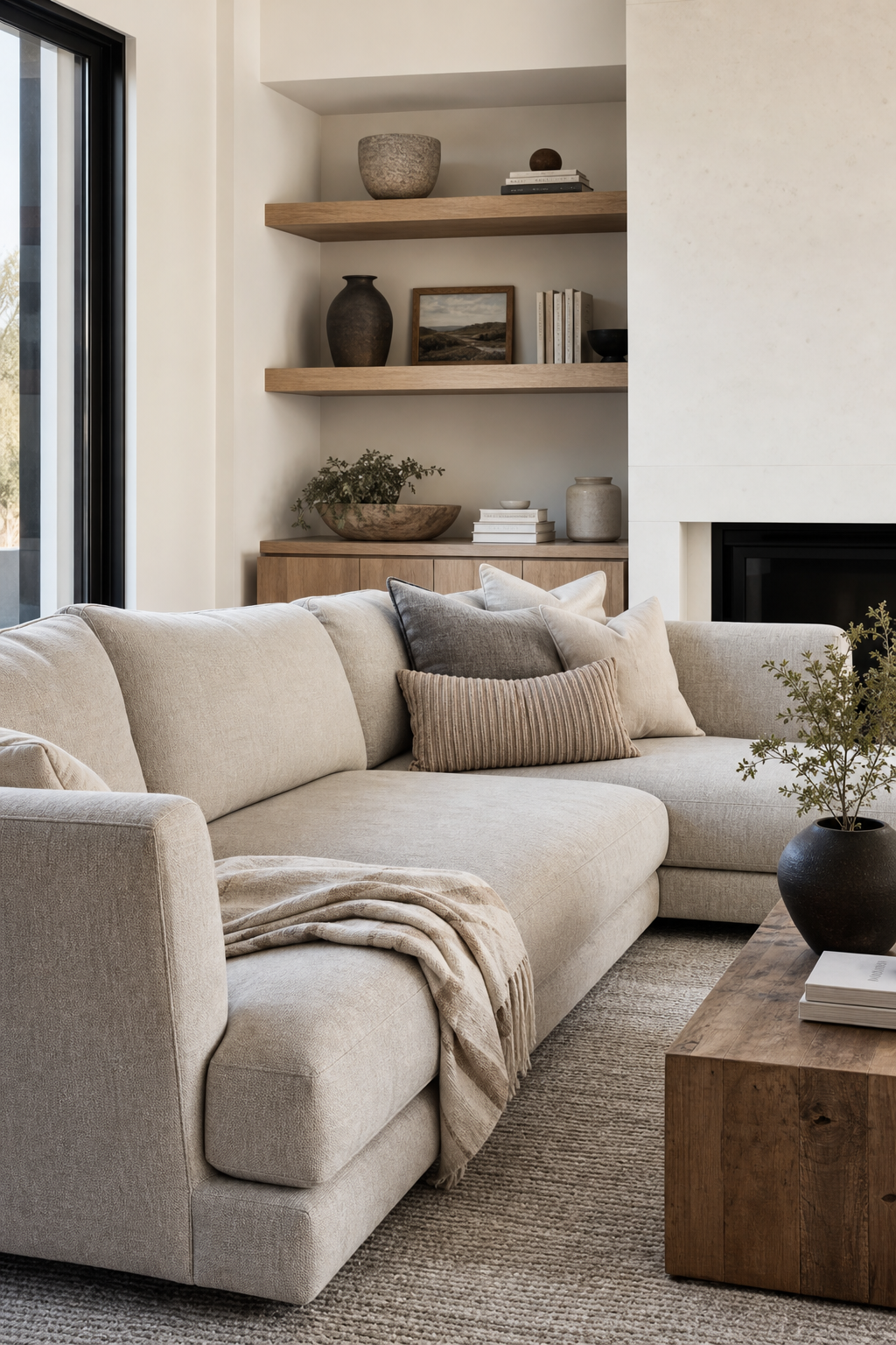 Choose Performance Fabric That Still Looks Soft for Minimalist Sofa Ideas To Anchor A Stylish Living Room