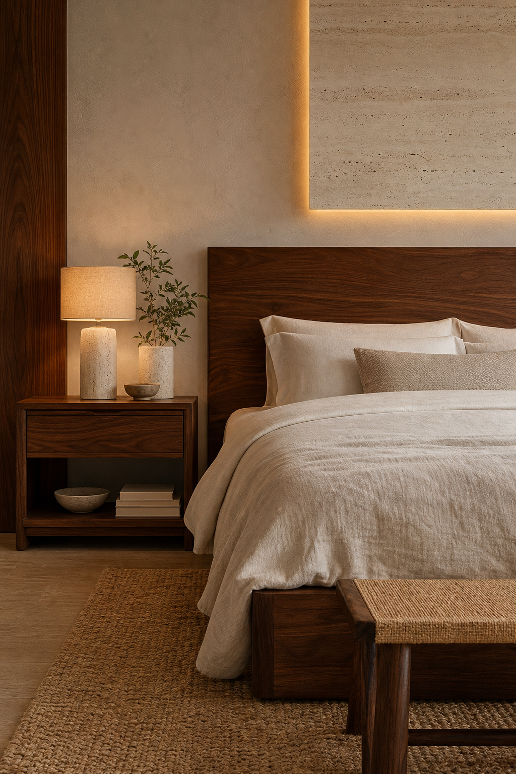 Mix Walnut With Pale Linen for Chill Room Aesthetic To Inspire Your Next Home Refresh