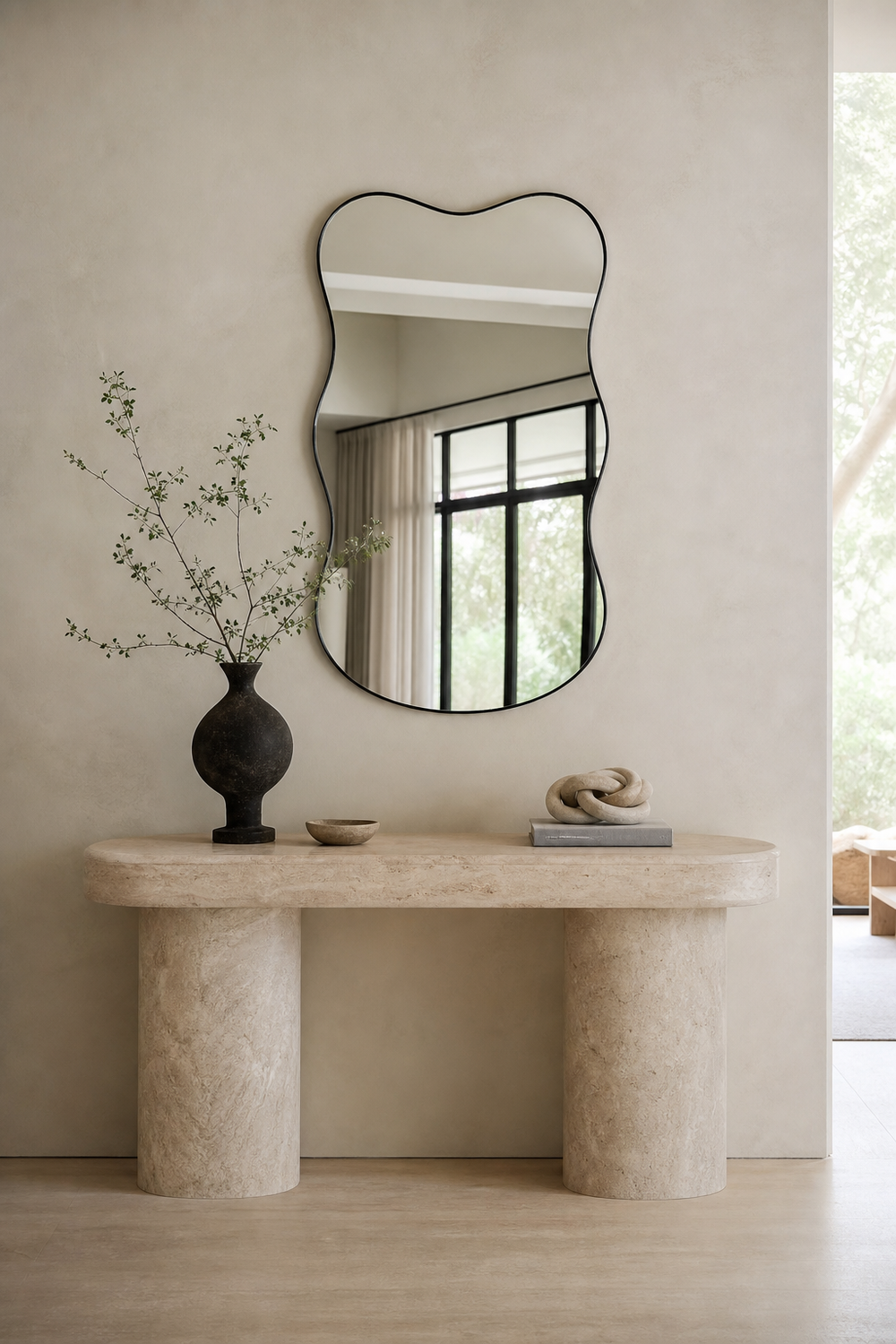 Go Thin And Metal For A Refined Look for wavy mirror ideas