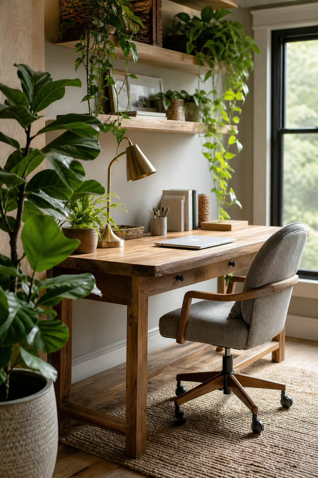 Use Greenery To Soften The Workspace
