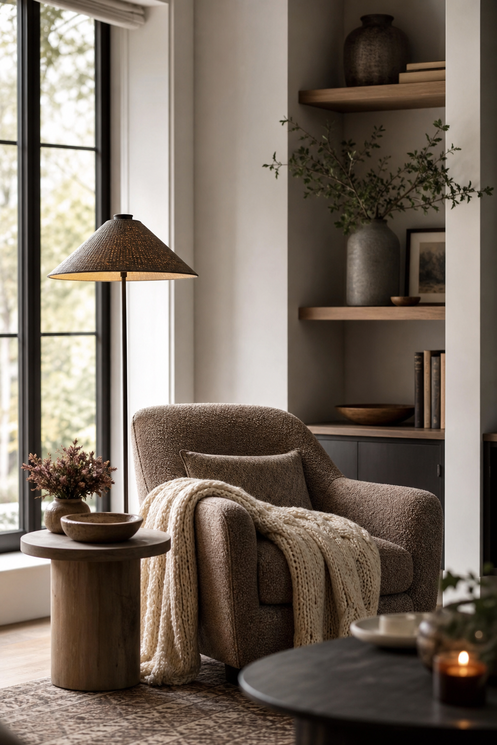 Create A Cozy Reading Corner in a cozy designer living room