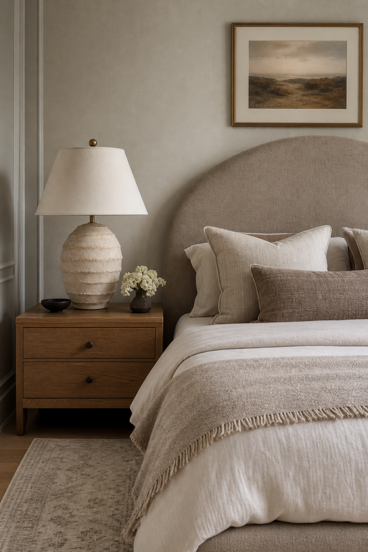 Bring In One Sculptural Lamp for Bedroom Inspirations For A Cozy Stylish Retreat
