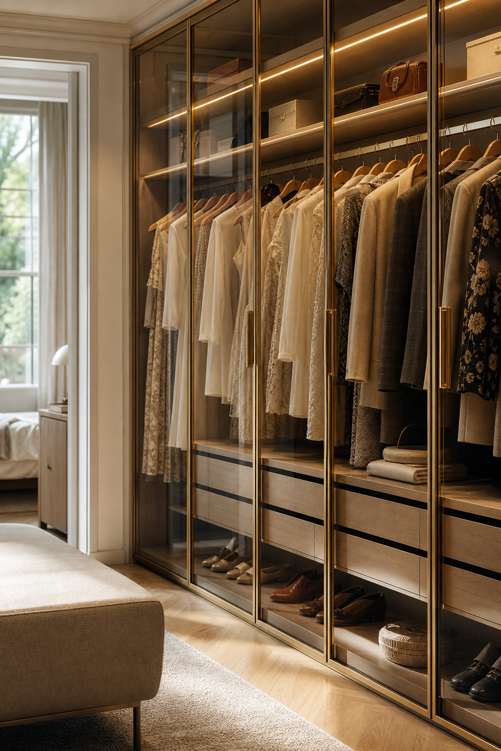Use Glass Doors For Favorite Pieces closet inspiration
