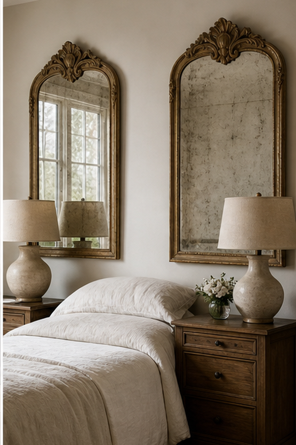 Antique Mirror Pair for picture mirror ideas