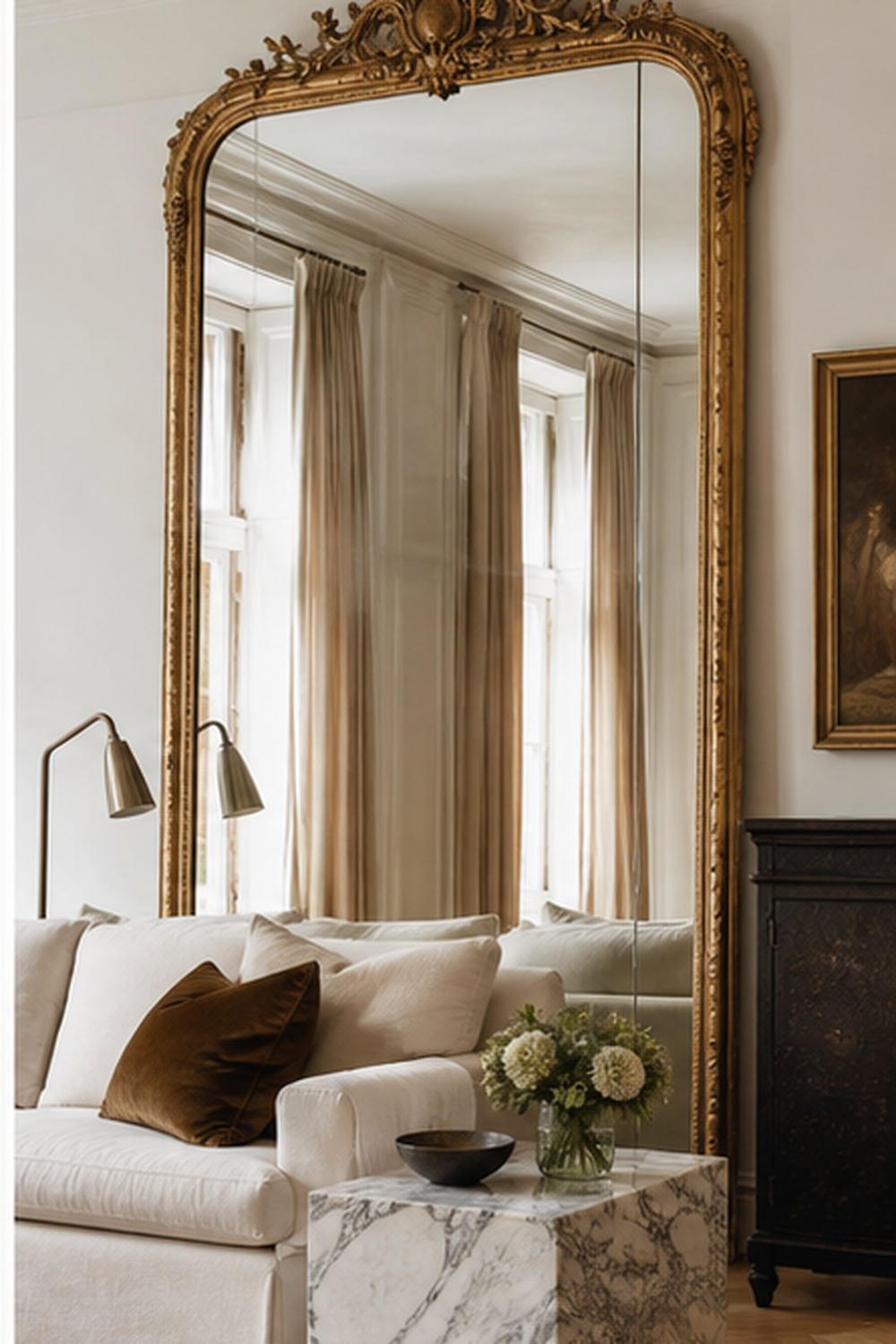 Antique Gilt Statement Mirror for big mirror ideas