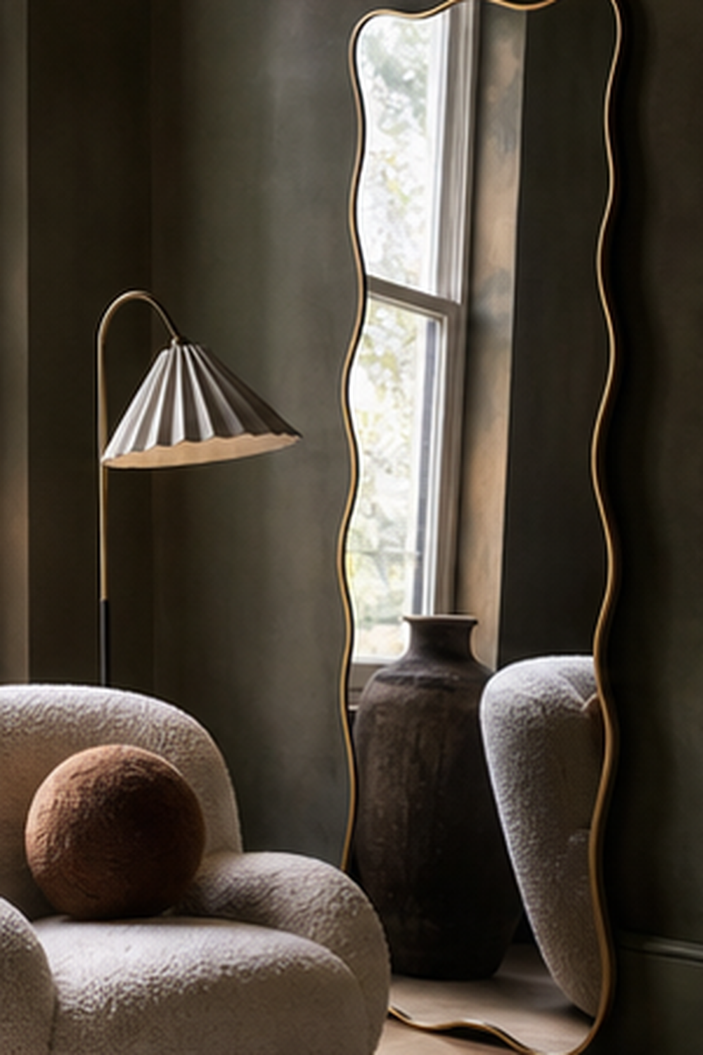 Brighten A Dark Corner With A Wavy Mirror for wavy mirror ideas