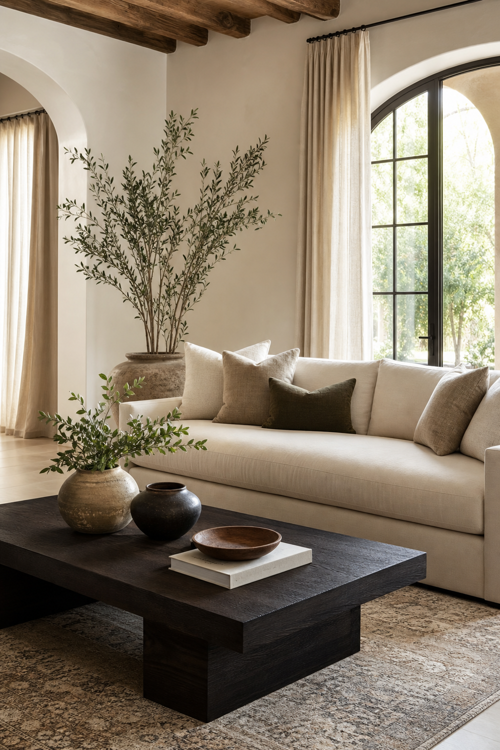 Create Contrast With A Dark Coffee Table for Trendy Sofas Ideas To Anchor A Stylish Living Room