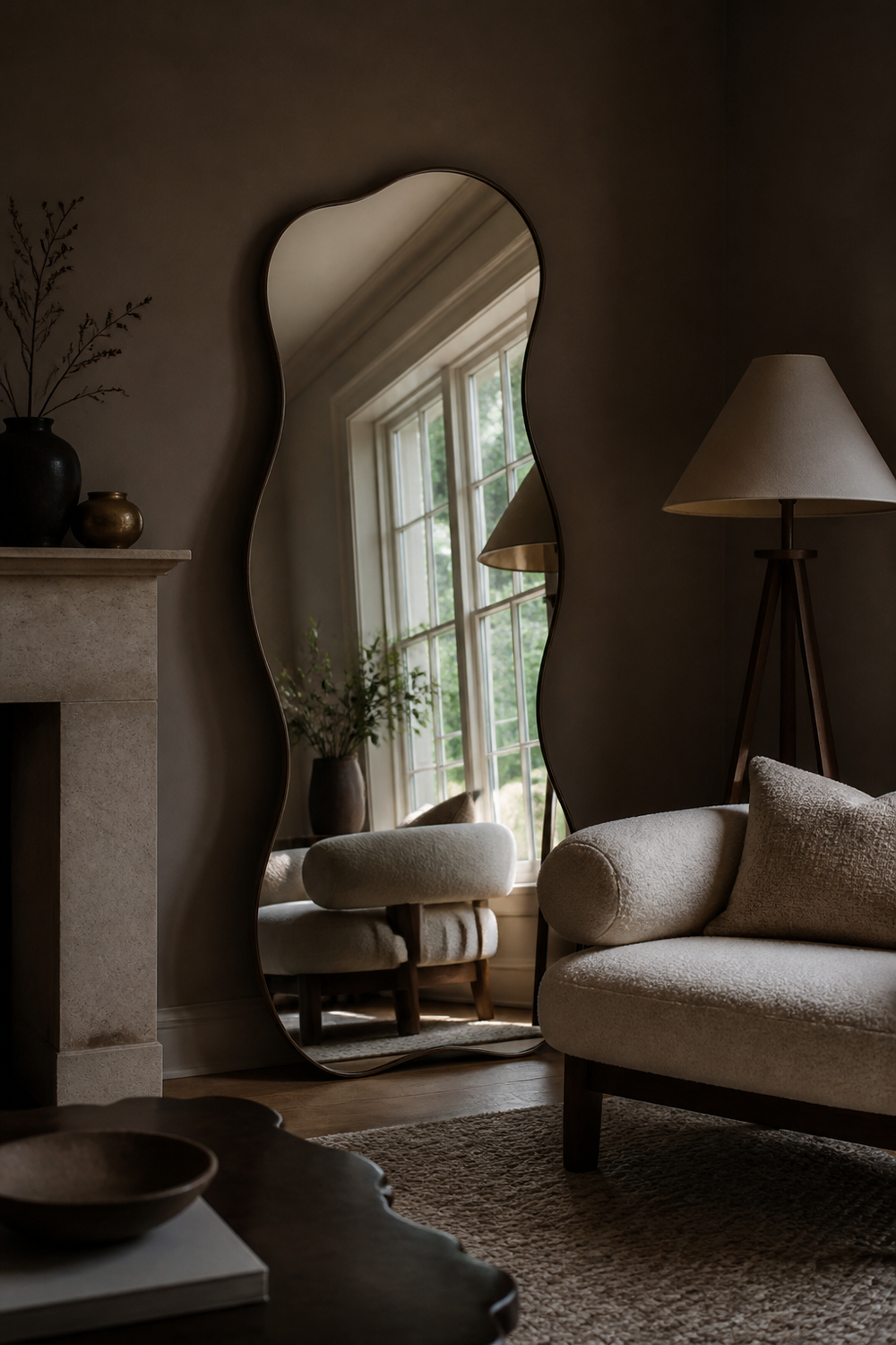 Brighten A Dark Corner With A Wavy Mirror for wavy mirror ideas