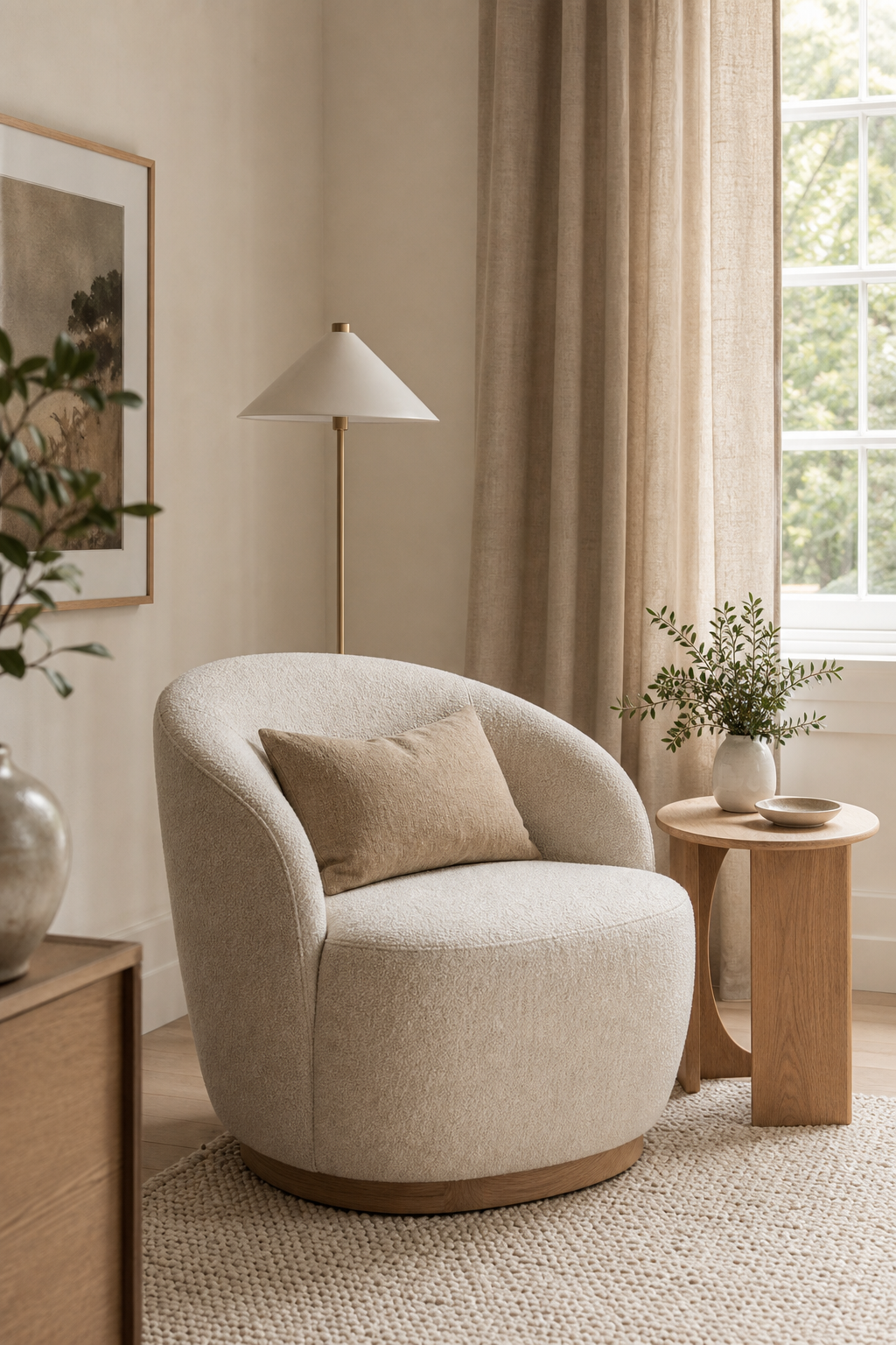 Bring In A Curved Accent Chair