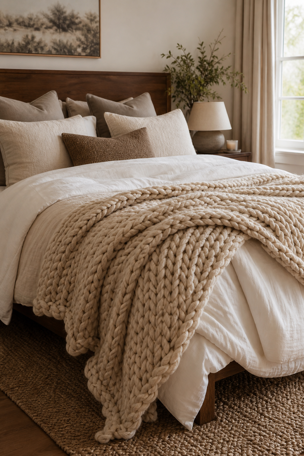 Bring In A Chunky Knit Throw