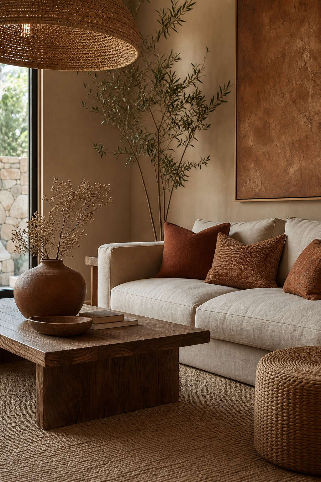Room inspo aesthetic idea with try a tonal earthy palette