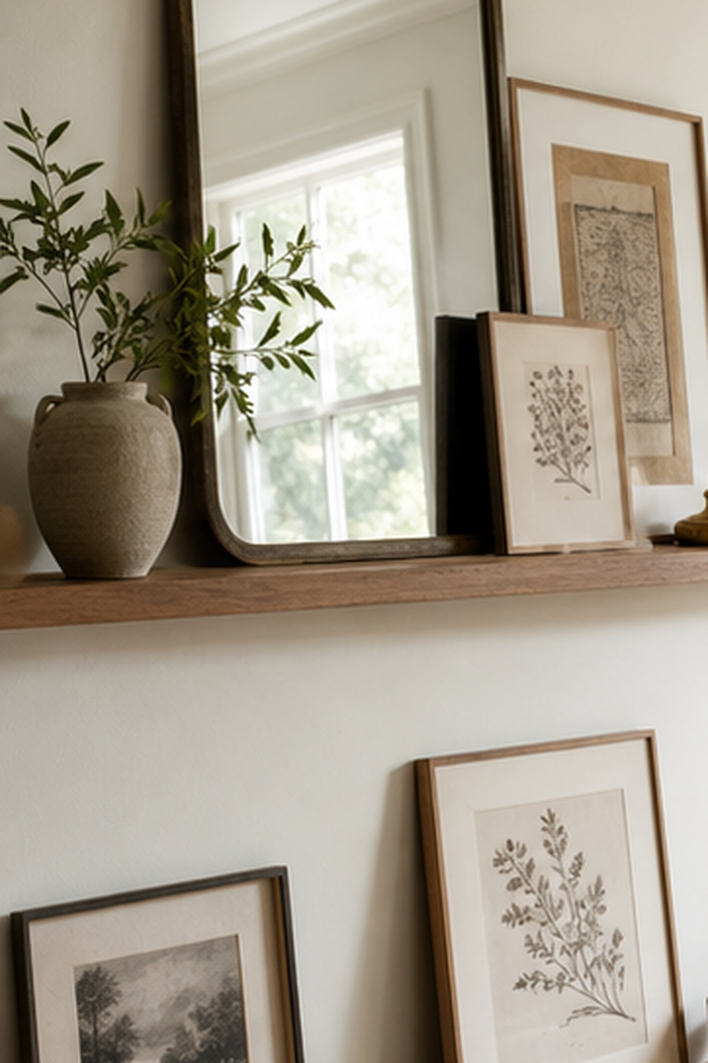 Picture Ledge With Mirror for picture mirror ideas