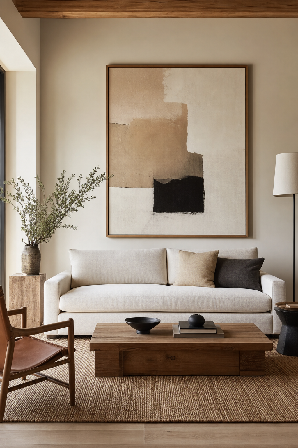Place Art At Sofa Scale for Minimalist Sofa Ideas To Anchor A Stylish Living Room