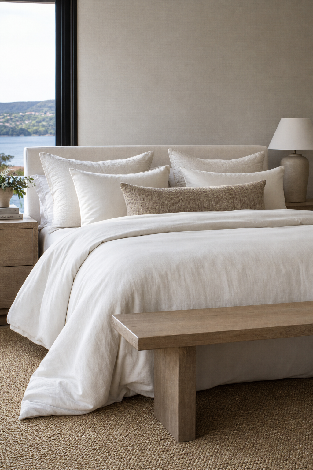 Create A Hotel-Style Pillow Stack for Chill Room Aesthetic To Inspire Your Next Home Refresh