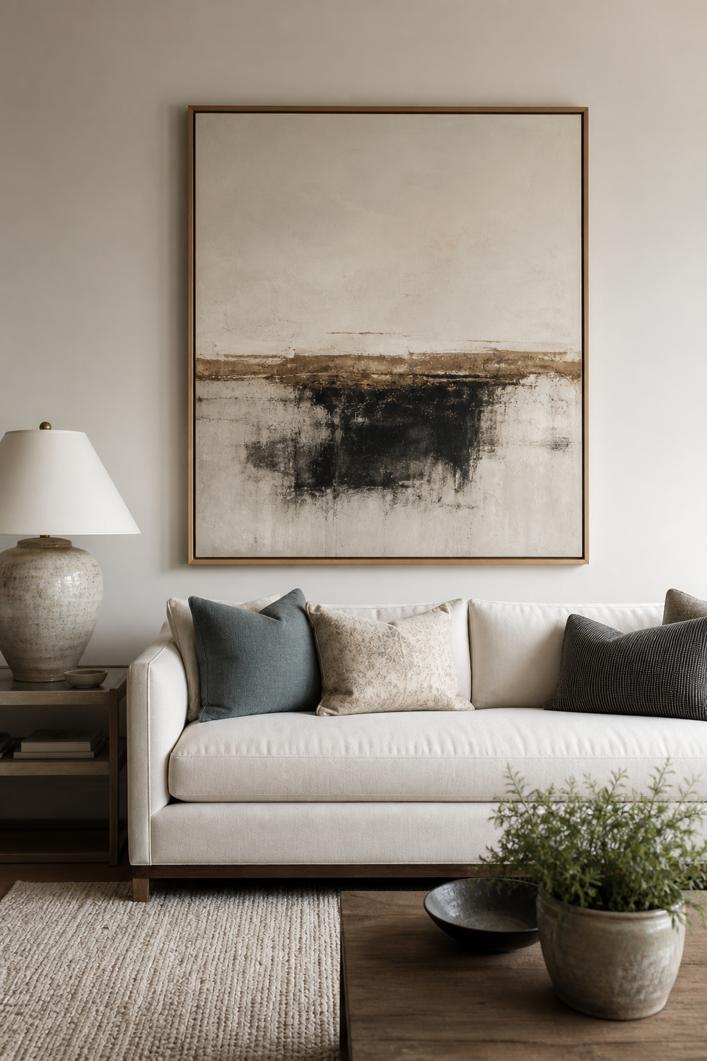 Place Art At Sofa Scale for Single Sofa Ideas To Anchor A Stylish Living Room