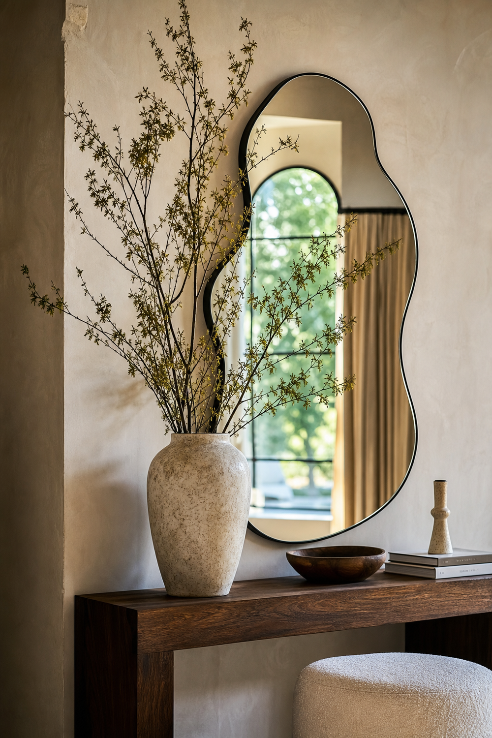 Layer Branches In Front Of A Wavy Mirror for wavy mirror ideas
