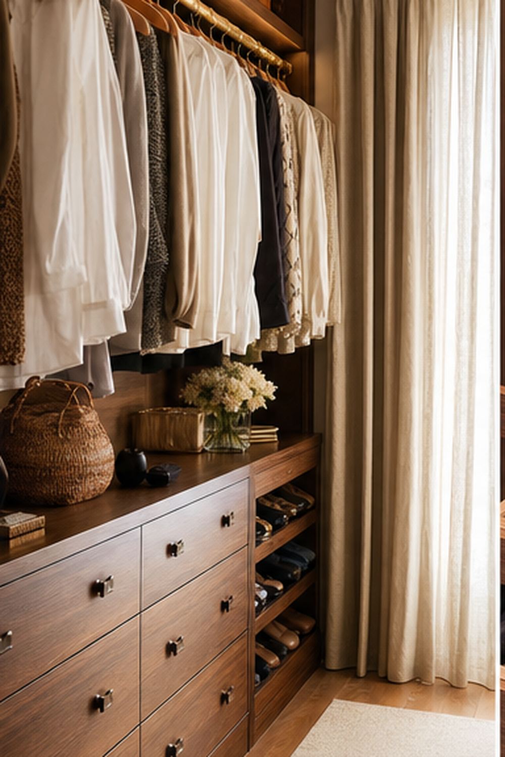 One-Wall Boutique Closet for small walk-in closet ideas
